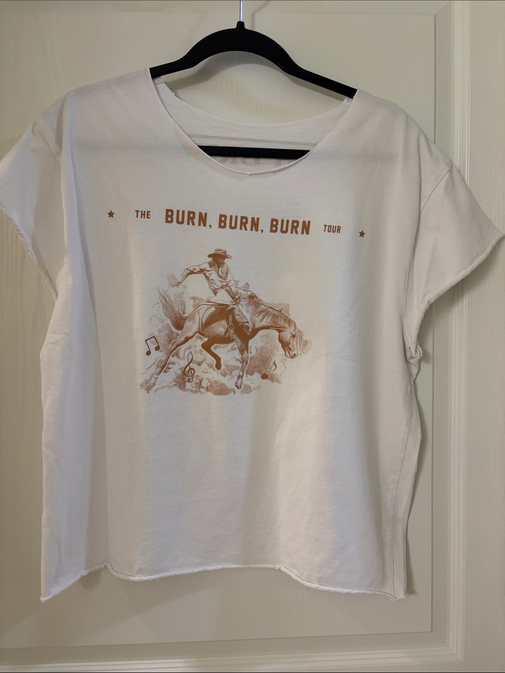 White Zach Bryan 'Burn, Burn, Burn' Graphic Tee